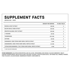Supplement facts for 1906 Genius, detailing ingredients like Rhodiola root extract, CBD, and caffeine for cognitive support.