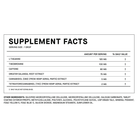 Supplement facts for 1906 Go, detailing ingredients and their amounts per serving, including L-Theanine and CBD.