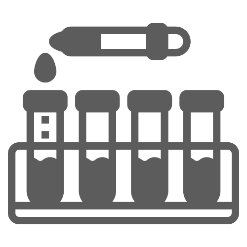 Image of test tubes and a dropper, representing lab-verified hemp products made in the USA, including gummies, chews, and ...