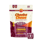 Cheeba Chews THCV Charged bag featuring mocha chocolate taffy with 100mg total THCV, lab tested and made in the USA.
