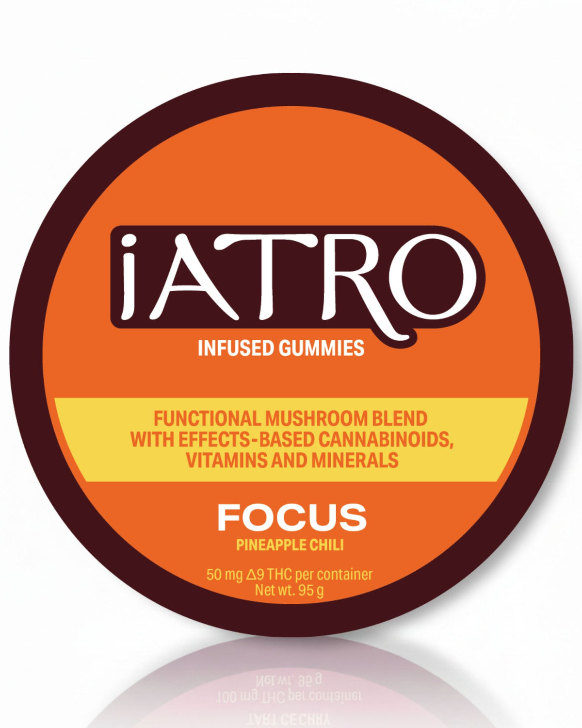 iATRO Focus Pineapple Chili 50mg gummies package